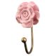 Pink Flower Ceramic Wall Hook